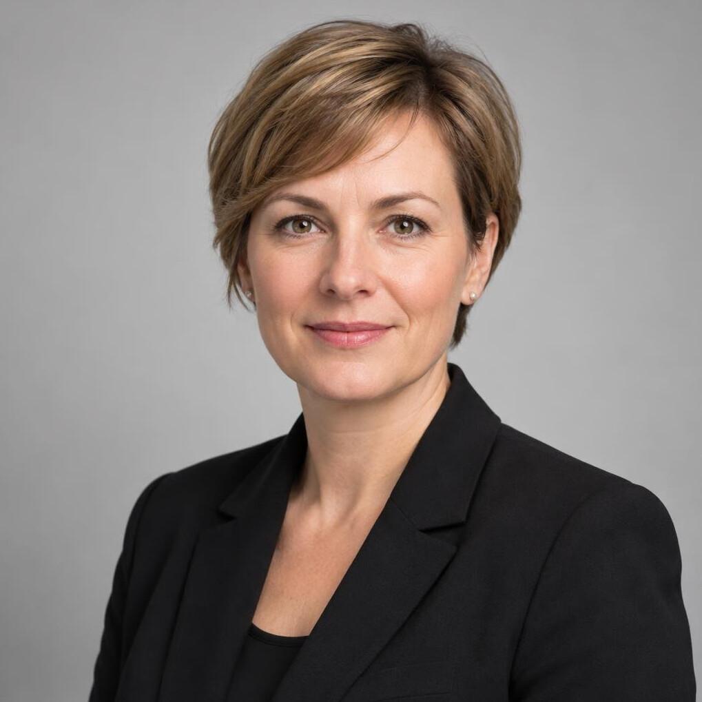 Portrait of a woman in a business jacket with a calm expression